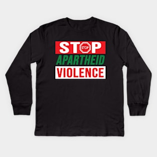 Save Gaza Save Palestine Kids Long Sleeve T-Shirt